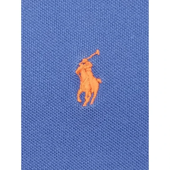 Vtg Polo Ralph Lauren Shirt Mens Large Green Blue Pique Pony golf Lot of 2 - Picture 14 of 16